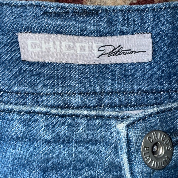 Chico's Classic Denim Cropped Jeans - Picture 2 of 3